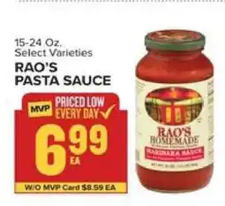 Food Lion Rao's Pasta Sauce offer