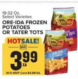 Food Lion Ore-Ida Frozen Potatoes or Tater Tots offer