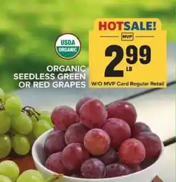 Food Lion Organic Seedless Green or Red Grapes offer