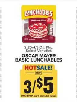 Food Lion Oscar Mayer Basic Lunchables offer