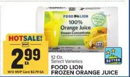Food Lion FOOD LION FROZEN ORANGE JUICE offer