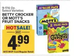 Food Lion Betty Crocker or Mott's Fruit Snacks offer