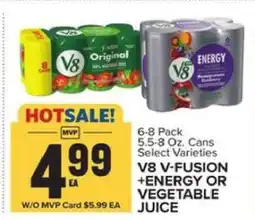 Food Lion V8 V-Fusion +Energy or Vegetable Juice offer