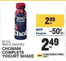Food Lion CHOBANI COMPLETE YOGURT SHAKE offer