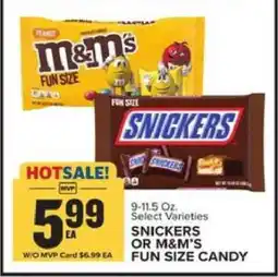 Food Lion SNICKERS OR M&M’S FUN SIZE CANDY offer