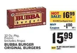 Food Lion BUBBA BURGER ORIGINAL BURGERS offer