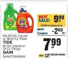 Food Lion Tide/Gain Detergent offer