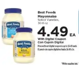 Food 4 Less Best Foods Mayonnaise offer