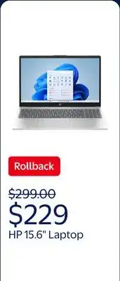 Walmart HP 15.6 inch HD Windows Laptop Intel Processor N250 4GB 128GB UFS Natural Silver offer