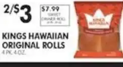 Pioneer Supermarkets Kings Hawaiian Original Rolls offer