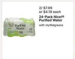 Walgreens 24-Pack Nice! Purified Water offer