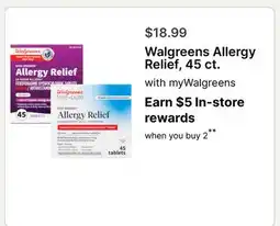 Walgreens Walgreens Allergy Relief offer