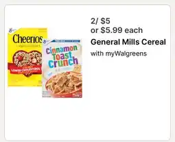 Walgreens General Mills Cereal offer
