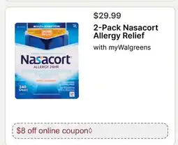 Walgreens 2-Pack Nasacort Allergy Relief offer