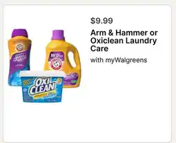Walgreens Arm & Hammer or Oxiclean Laundry Care offer