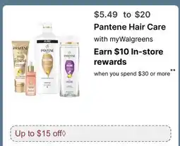 Walgreens Pantene Hair Care offer