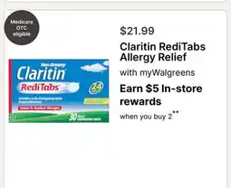 Walgreens Claritin RediTabs Allergy Relief offer