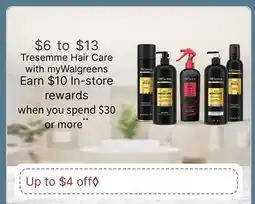 Walgreens Tresemme Hair Care offer