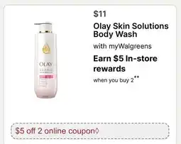Walgreens Olay Skin Solutions Body Wash offer