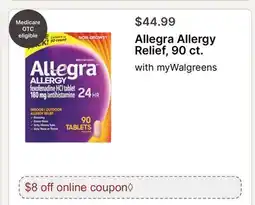 Walgreens Allegra Allergy Relief offer