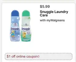 Walgreens Snuggle Laundry Care offer
