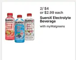 Walgreens SueroX Electrolyte Beverage offer