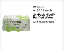 Walgreens 24-Pack Nice! Purified Water offer
