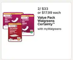 Walgreens Value Pack Walgreens Certainty offer