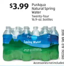 Aldi PureAqua Natural Spring Water offer