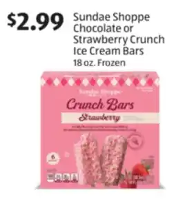 Aldi Sundae Shoppe Chocolate or Strawberry Crunch Ice Cream Bars offer