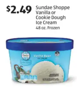 Aldi Sundae Shoppe Vanilla or Cookie Dough Ice Cream offer