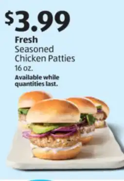 Aldi Fresh Seasoned Chicken Patties offer
