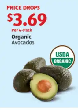 Aldi Organic Avocados offer