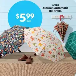 Aldi Serra Autumn Automatic Umbrella offer