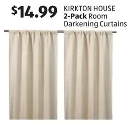 Aldi KIRKTON HOUSE 2-Pack Room Darkening Curtains offer