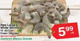 Superior Grocers Raw Large White Shrimp offer