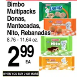 Superior Grocers Bimbo Multipacks Donas, Mantecadas, Nito, Rebanadas offer