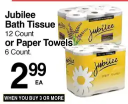 Superior Grocers Jubilee Bath Tissue 12 Count or Paper Towels 6 Count offer
