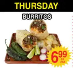 Superior Grocers THURSDAY BURRITOS offer