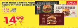 Superior Grocers Steak House Certified Angus Patties or Holten Smashed Burger offer