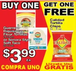 Superior Grocers Guerrero Riquísimas Flour Tortillas 24 Count, or Sonora Style Soft Taco 20 Counts offer