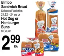 Superior Grocers Bimbo Sandwich Bread or Hot Dog or Hamburger Buns offer