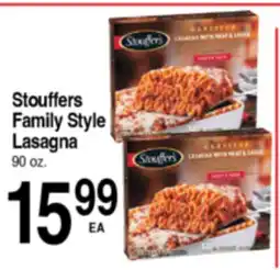 Superior Grocers Stouffers Family Style Lasagna offer