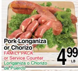 Superior Grocers Pork Longaniza or Chorizo offer