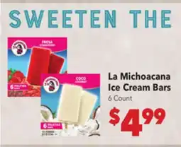 Vallarta Supermarkets La Michoacana Ice Cream Bars offer