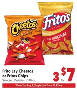 Vallarta Supermarkets Frito Lay Cheetos or Fritos Chips offer