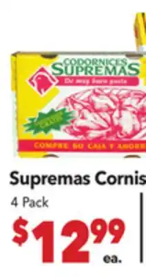 Vallarta Supermarkets Supremas Cornis offer