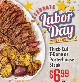Vallarta Supermarkets Thick-Cut T-Bone or Porterhouse Steak offer