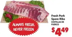 Vallarta Supermarkets Fresh Pork Spare Ribs / COSTILLAS DE PUERCO offer