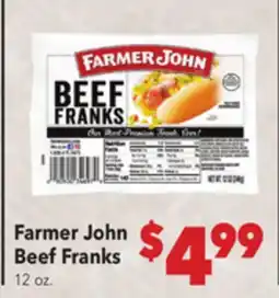 Vallarta Supermarkets Farmer John Beef Franks offer